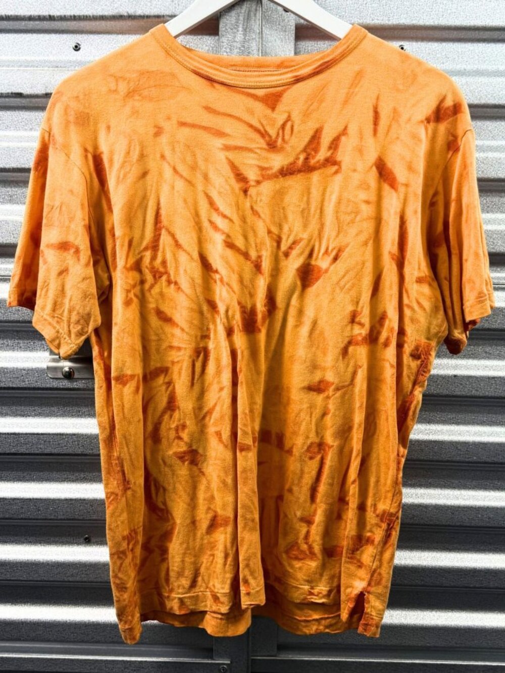 YOHJI YAMAMOTO POUR HOMME F/W 2007 ORANGE PIECE-DYE T-SHIRT